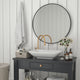 Black,36" Round |#| Accent Wall Mount Mirror with Black Aluminum Frame - 36" Round Wall Mirror