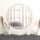 Gold,36" Round |#| Accent Wall Mount Mirror with Gold Aluminum Frame - 36" Round Wall Mirror