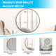 Black,20" Round |#| Accent Wall Mount Mirror with Black Aluminum Frame - 20" Round Wall Mirror