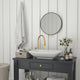 Black,20" Round |#| Accent Wall Mount Mirror with Black Aluminum Frame - 20" Round Wall Mirror