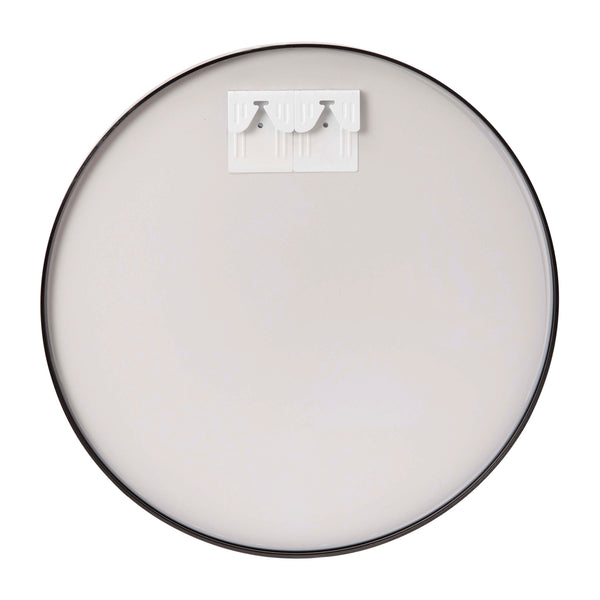 Black,20" Round |#| Accent Wall Mount Mirror with Black Aluminum Frame - 20" Round Wall Mirror