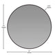 Black,24" Round |#| Accent Wall Mount Mirror with Black Aluminum Frame - 24" Round Wall Mirror