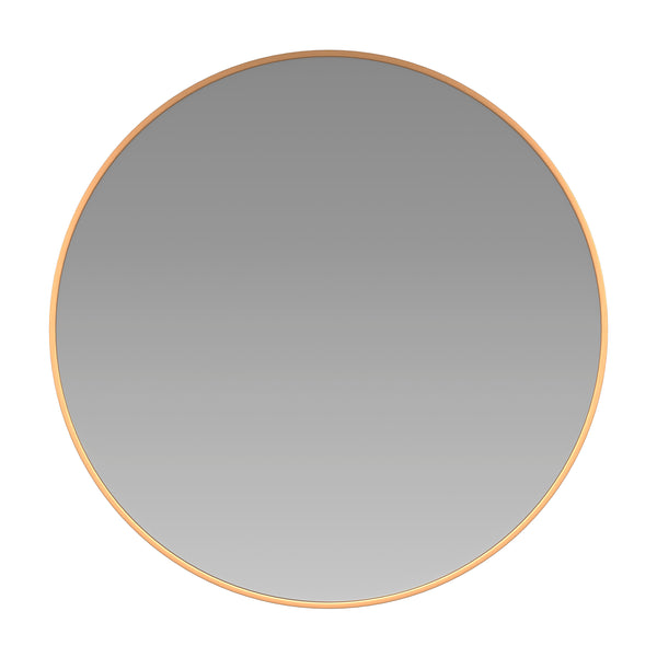 Gold,30" Round |#| Accent Wall Mount Mirror with Gold Aluminum Frame - 30" Round Wall Mirror