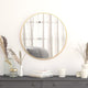 Gold,30" Round |#| Accent Wall Mount Mirror with Gold Aluminum Frame - 30" Round Wall Mirror