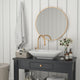 Gold,30" Round |#| Accent Wall Mount Mirror with Gold Aluminum Frame - 30" Round Wall Mirror
