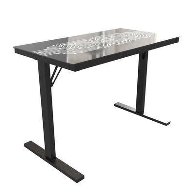MetriX 7 Gaming Desk with Circuit Board Inspired LED Lighted Top, 43