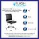 Black |#| Mid-Back Armless Black LeatherSoft Ribbed Executive Swivel Office Chair