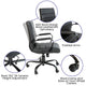 Black LeatherSoft/Black Frame |#| Mid-Back Black LeatherSoft Executive Swivel Office Chair with Black Frame/Arms