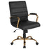 Mid-Back Executive Swivel Office Chair with Metal Frame and Arms