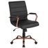 Mid-Back Executive Swivel Office Chair with Metal Frame and Arms