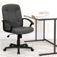 Gray |#| Mid-Back Gray Fabric Executive Swivel Office Chair with Nylon Arms