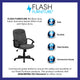 Gray |#| Mid-Back Gray Fabric Executive Swivel Office Chair with Nylon Arms