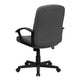 Gray |#| Mid-Back Gray Fabric Executive Swivel Office Chair with Nylon Arms