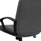 Gray |#| Mid-Back Gray Fabric Executive Swivel Office Chair with Nylon Arms