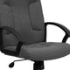 Gray |#| Mid-Back Gray Fabric Executive Swivel Office Chair with Nylon Arms