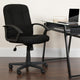 Black |#| Mid-Back Black Fabric Executive Swivel Office Chair with Nylon Arms