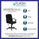 Black |#| Mid-Back Black Fabric Executive Swivel Office Chair with Nylon Arms