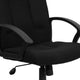 Black |#| Mid-Back Black Fabric Executive Swivel Office Chair with Nylon Arms