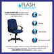 Navy |#| Mid-Back Navy Fabric Executive Swivel Office Chair with Nylon Arms