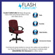 Burgundy |#| Mid-Back Burgundy Fabric Executive Swivel Office Chair with Nylon Arms