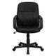 Mid-Back Black Glove Vinyl Executive Swivel Office Chair with Arms