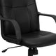 Mid-Back Black Glove Vinyl Executive Swivel Office Chair with Arms