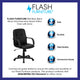 Mid-Back Black Glove Vinyl Executive Swivel Office Chair with Arms