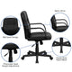 Mid-Back Black Glove Vinyl Executive Swivel Office Chair with Arms