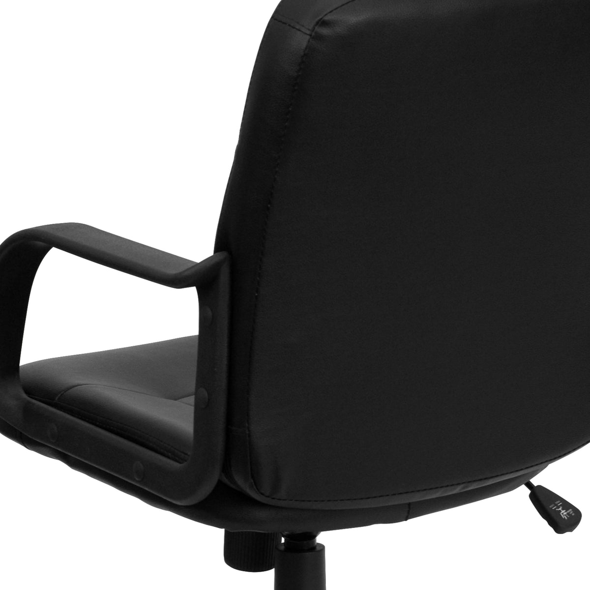 Mid-Back Black Glove Vinyl Executive Swivel Office Chair with Arms