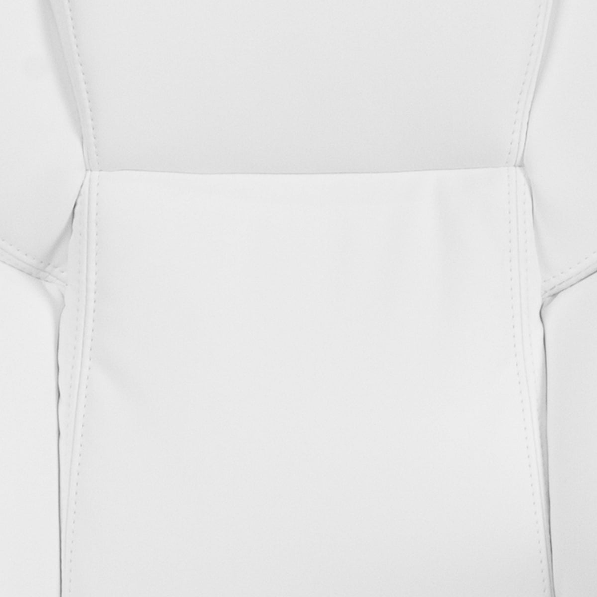 White |#| Mid-Back White LeatherSoft Executive Swivel Office Chair with Padded Arms