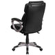Black |#| Mid-Back Black LeatherSoft Executive Swivel Office Chair with Padded Arms