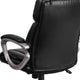 Black |#| Mid-Back Black LeatherSoft Executive Swivel Office Chair with Padded Arms