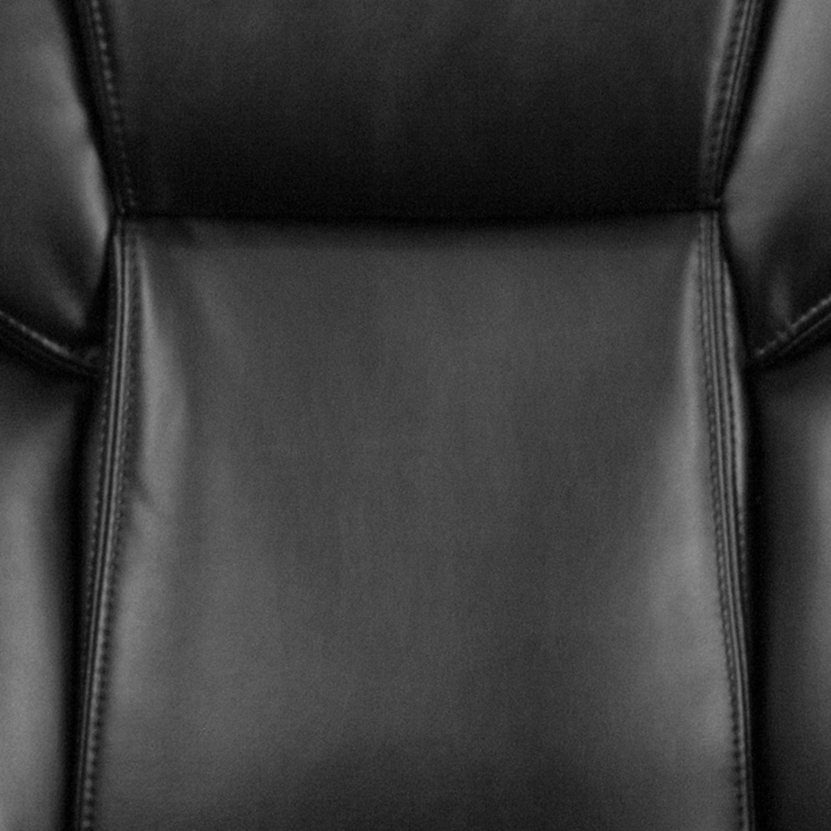 Black |#| Mid-Back Black LeatherSoft Executive Swivel Office Chair with Padded Arms