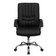 Black |#| Mid-Back Black LeatherSoft Swivel Adjustable Height Manager's Office Chair