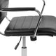 Black |#| Mid-Back Black LeatherSoft Ribbed Executive Swivel Office Chair - Desk Chair