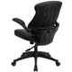 Mid-Back Black LeatherSoft Executive Ergonomic Chair with Back Angle Adjustment