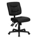 Mid-Back Black LeatherSoft Multifunction Swivel Ergonomic Task Office Chair