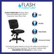 Mid-Back Black LeatherSoft Multifunction Swivel Ergonomic Task Office Chair