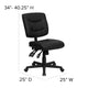 Mid-Back Black LeatherSoft Multifunction Swivel Ergonomic Task Office Chair