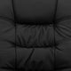 Mid-Back Black LeatherSoft Ripple &Accent Stitch Upholstered Swivel Office Chair