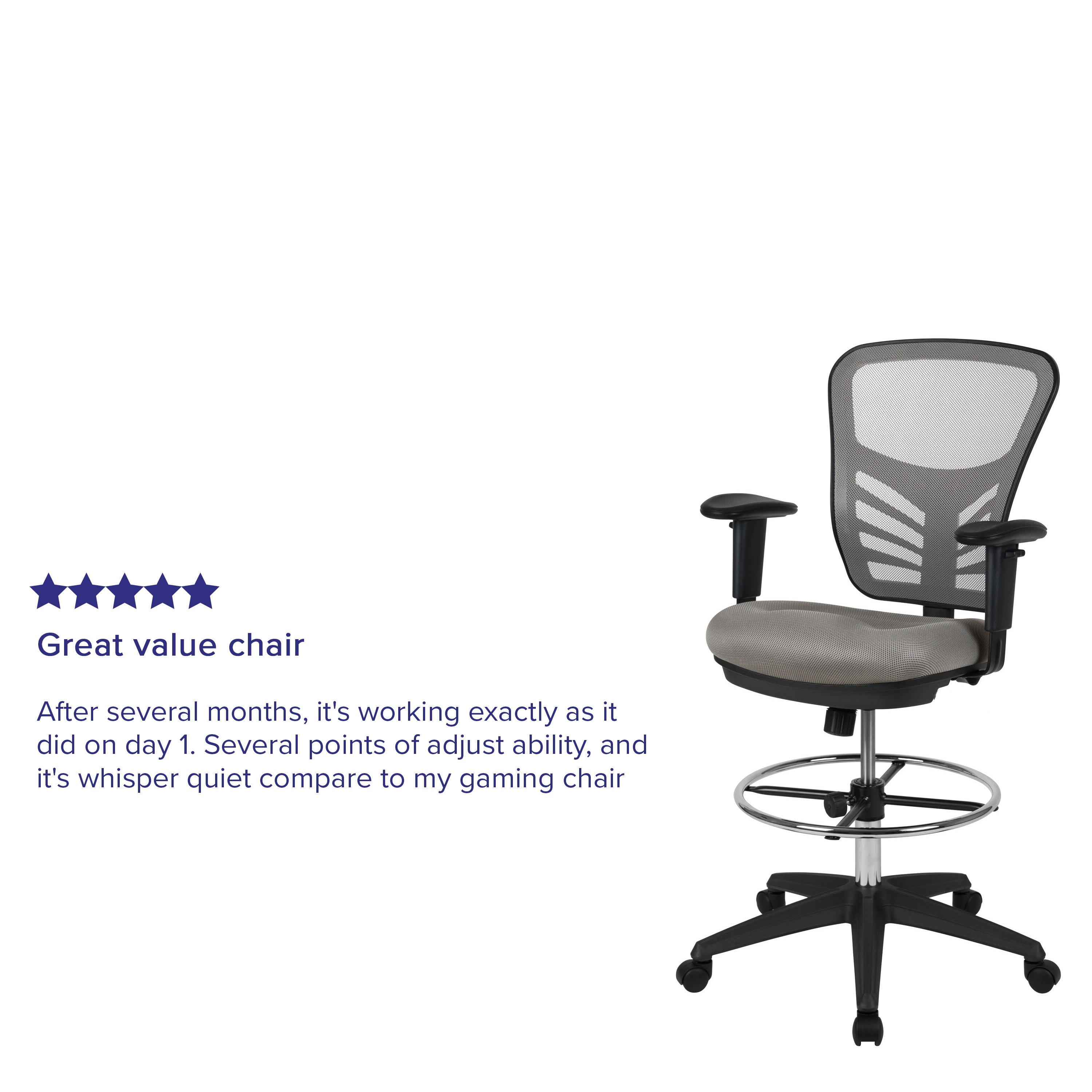 Mid Back Mesh Drafting Chair HL 0001 1C BizChair