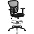 Mid-Back Mesh Ergonomic Drafting Chair with Adjustable Chrome Foot Ring, Adjustable Arms