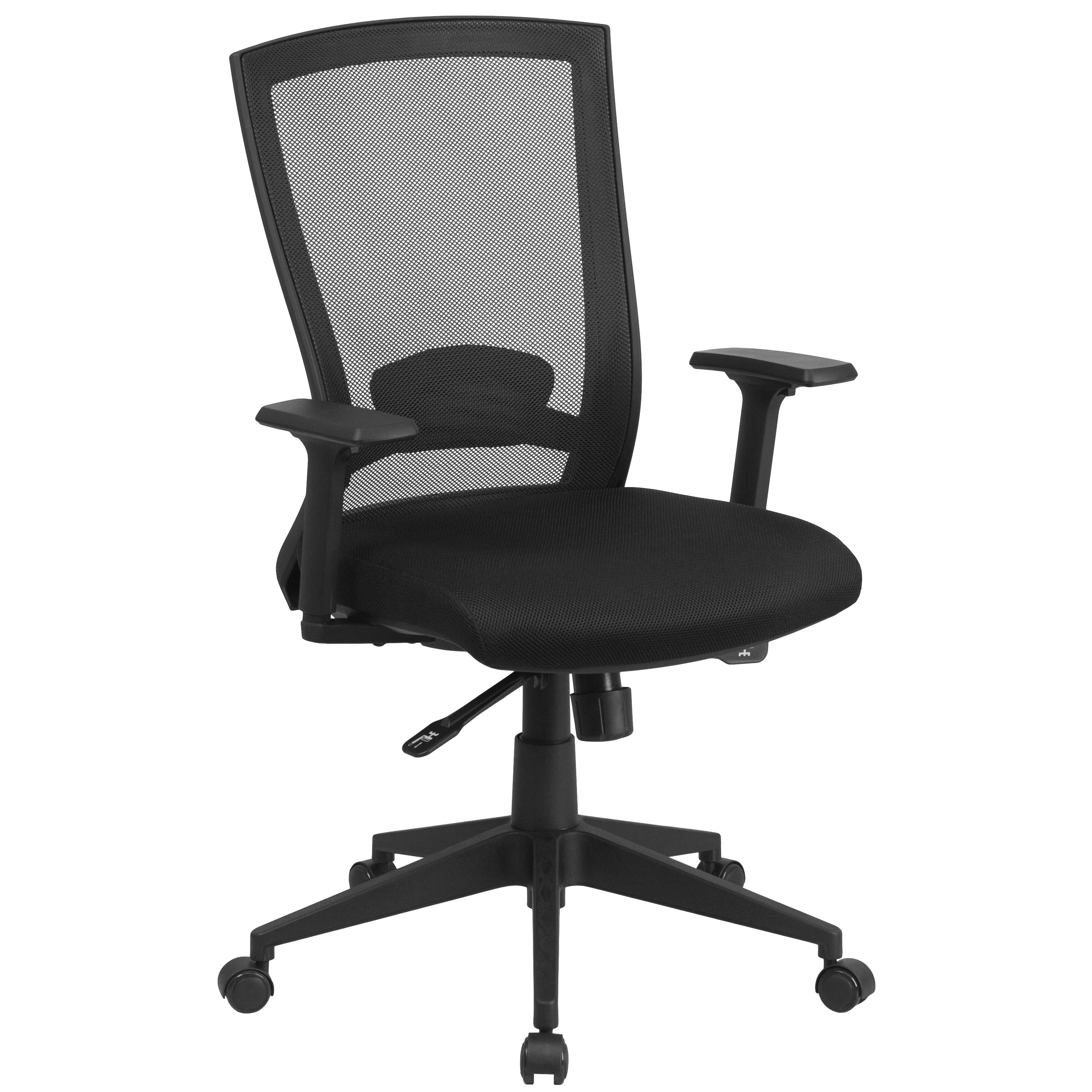 Office chair seat clearance angle adjustment