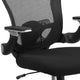 Mid-Back Black Mesh Ergonomic Office Chair with Height Adjustable Flip-Up Arms