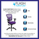 Purple/Black Frame |#| Mid-Back Purple Mesh Multifunction Ergonomic Office Chair with Adjustable Arms