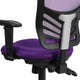 Purple/Black Frame |#| Mid-Back Purple Mesh Multifunction Ergonomic Office Chair with Adjustable Arms