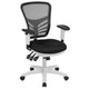 Black Mesh/White Frame |#| Mid-Back Black Mesh/White FrameMultifunction Ergonomic Office Chair with Arms