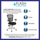 Black Mesh/White Frame |#| Mid-Back Black Mesh/White FrameMultifunction Ergonomic Office Chair with Arms