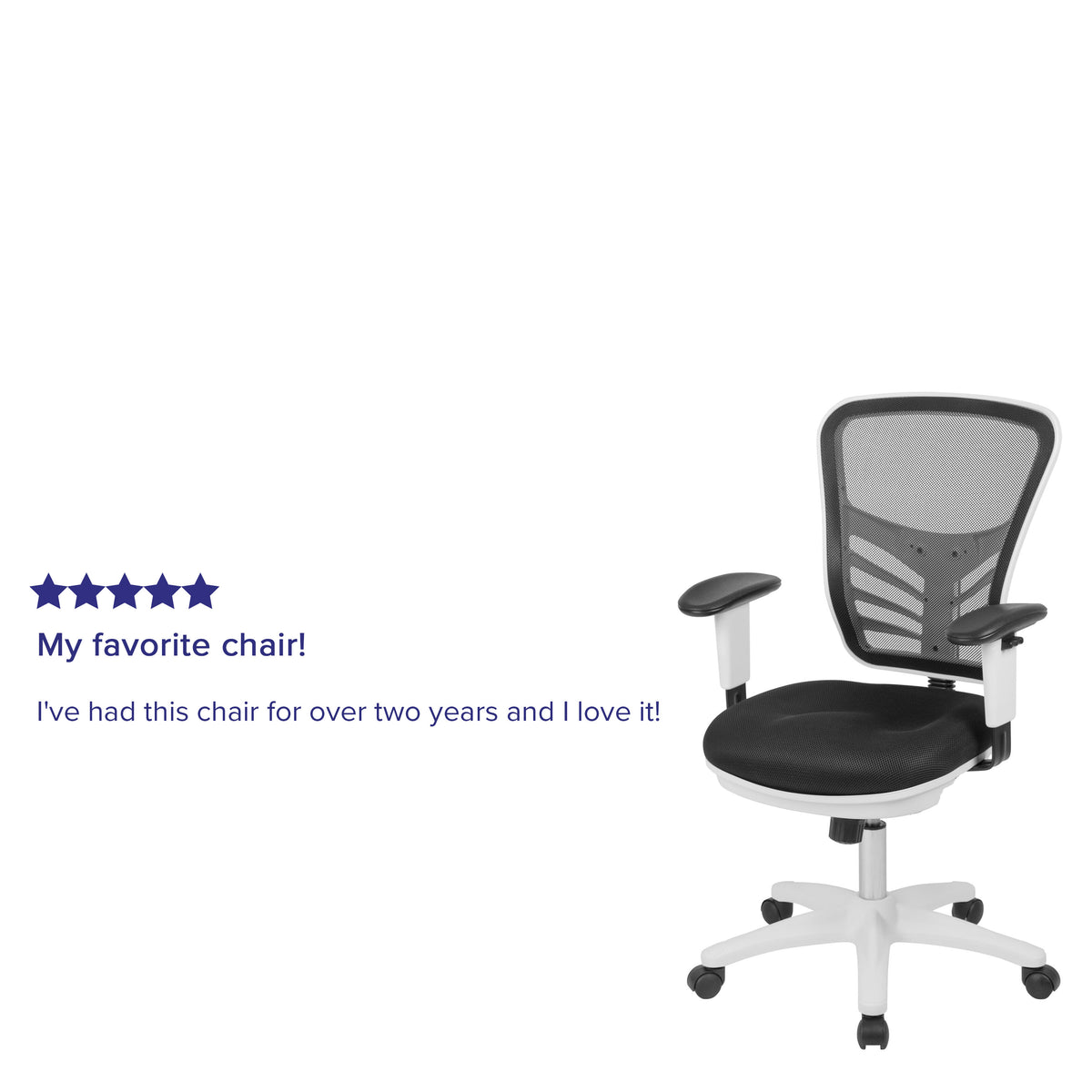 Black Mesh/White Frame |#| Mid-Back Black Mesh/White FrameMultifunction Ergonomic Office Chair with Arms