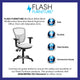 White/Black Frame |#| Mid-Back White Mesh Multifunction Ergonomic Office Chair with Adjustable Arms